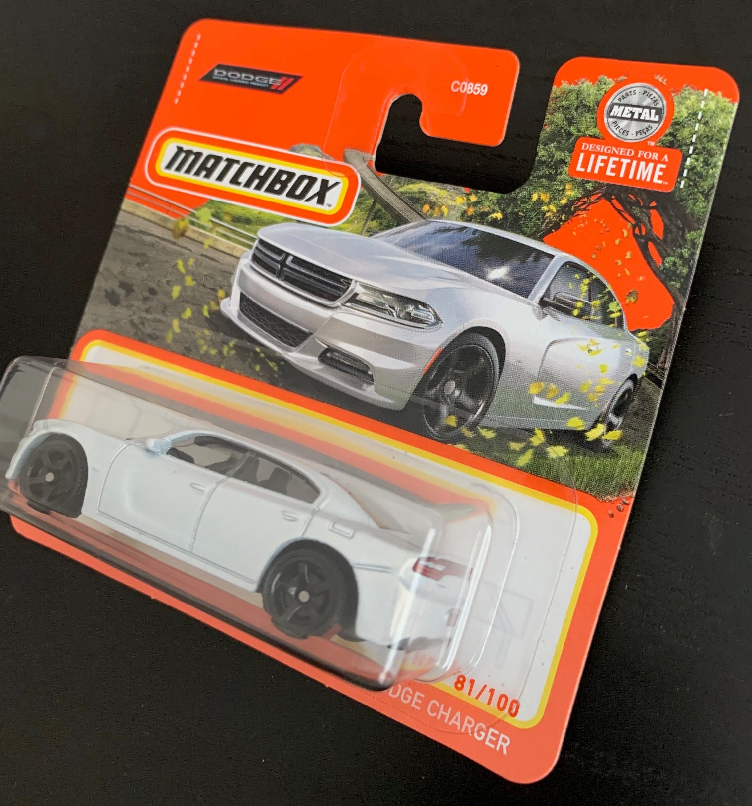 Matchbox 2018 Dodge Charger-white With Black Wheels-short Card 