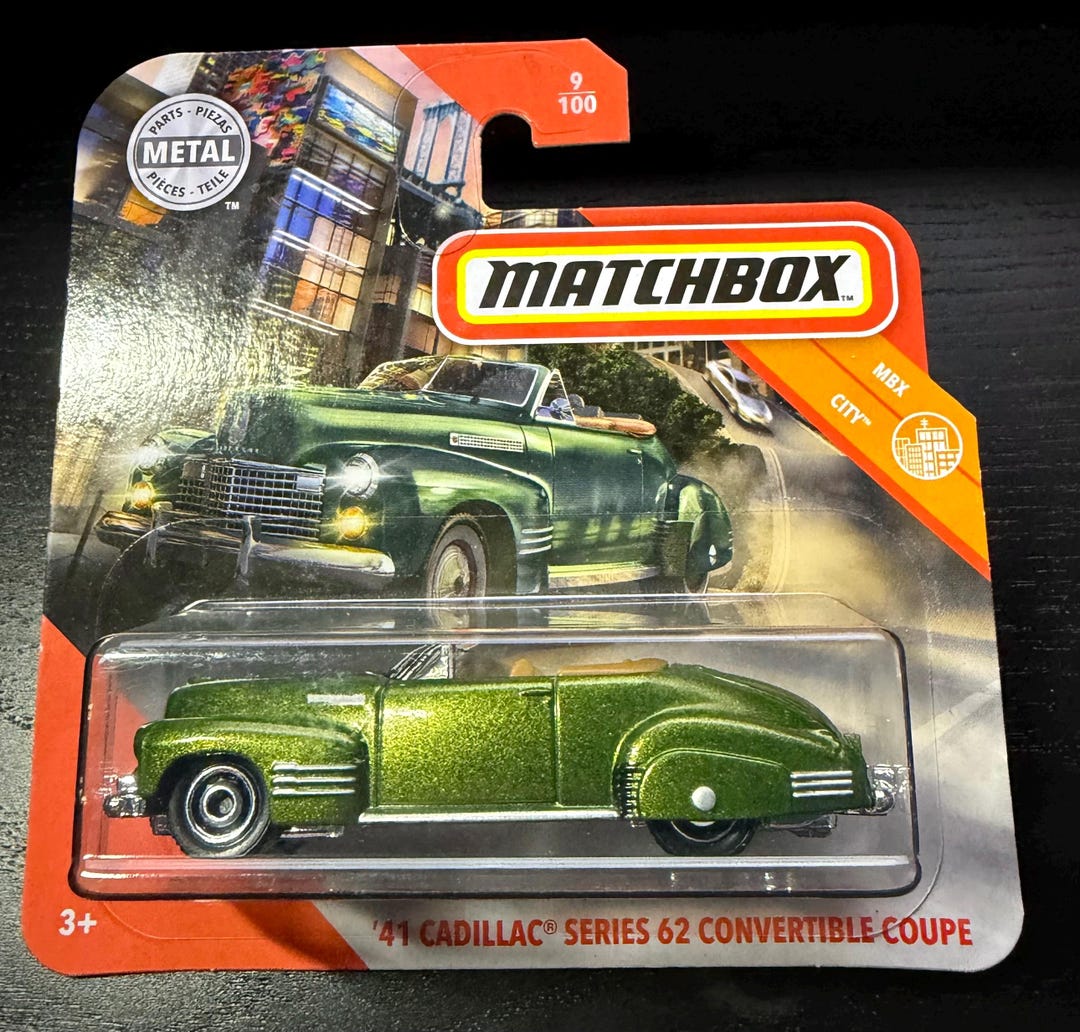 Matchbox 1941 Cadillac Series 62 Convertible Coupe-green With Tan