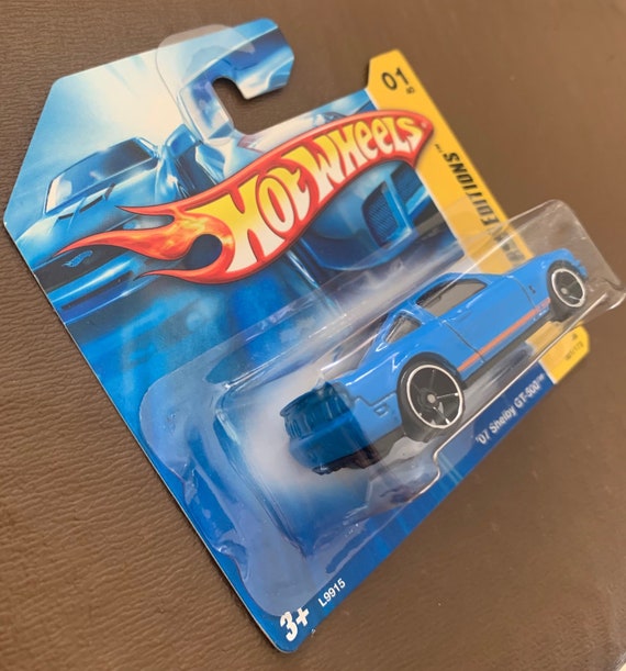 Hot Wheels 2007 Ford Shelby Gt-500-blue With Orange Stripes