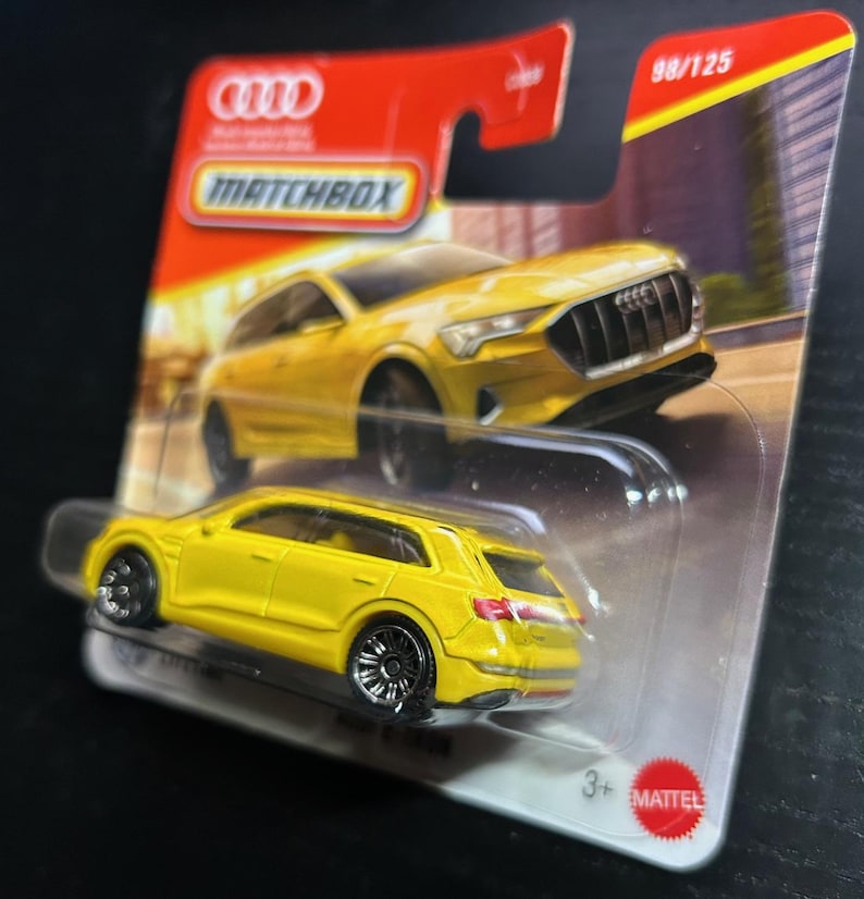 Matchbox Audi E-tron - Yellow With Tan Interior-short Card -hard to ...