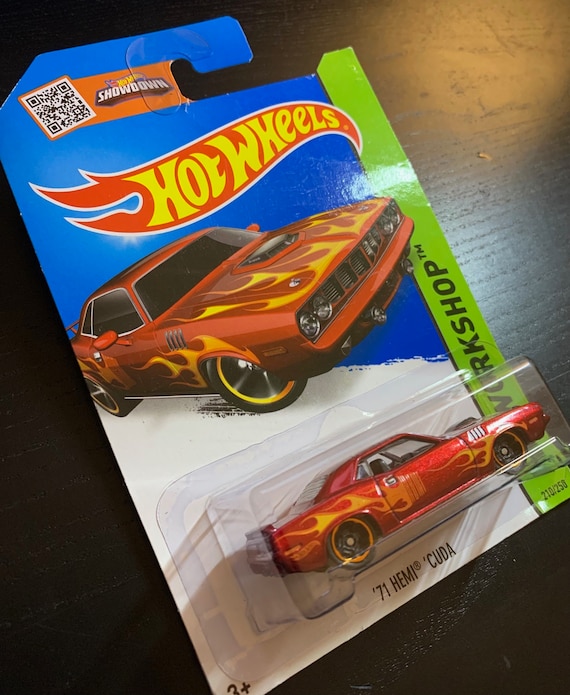 ミニカー Hot Wheels Vintage Racing Plymouth Cuda Hot Wheels 1971 Plymouth Hemi Barracuda-red With Black Interior