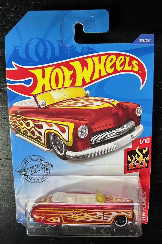 Hot Wheels 1949 Mercury-red With Flames-long Card-hard to Find