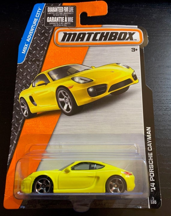 Matchbox Porsche Cayman-yellow With Black Interior-mbx Metal Long