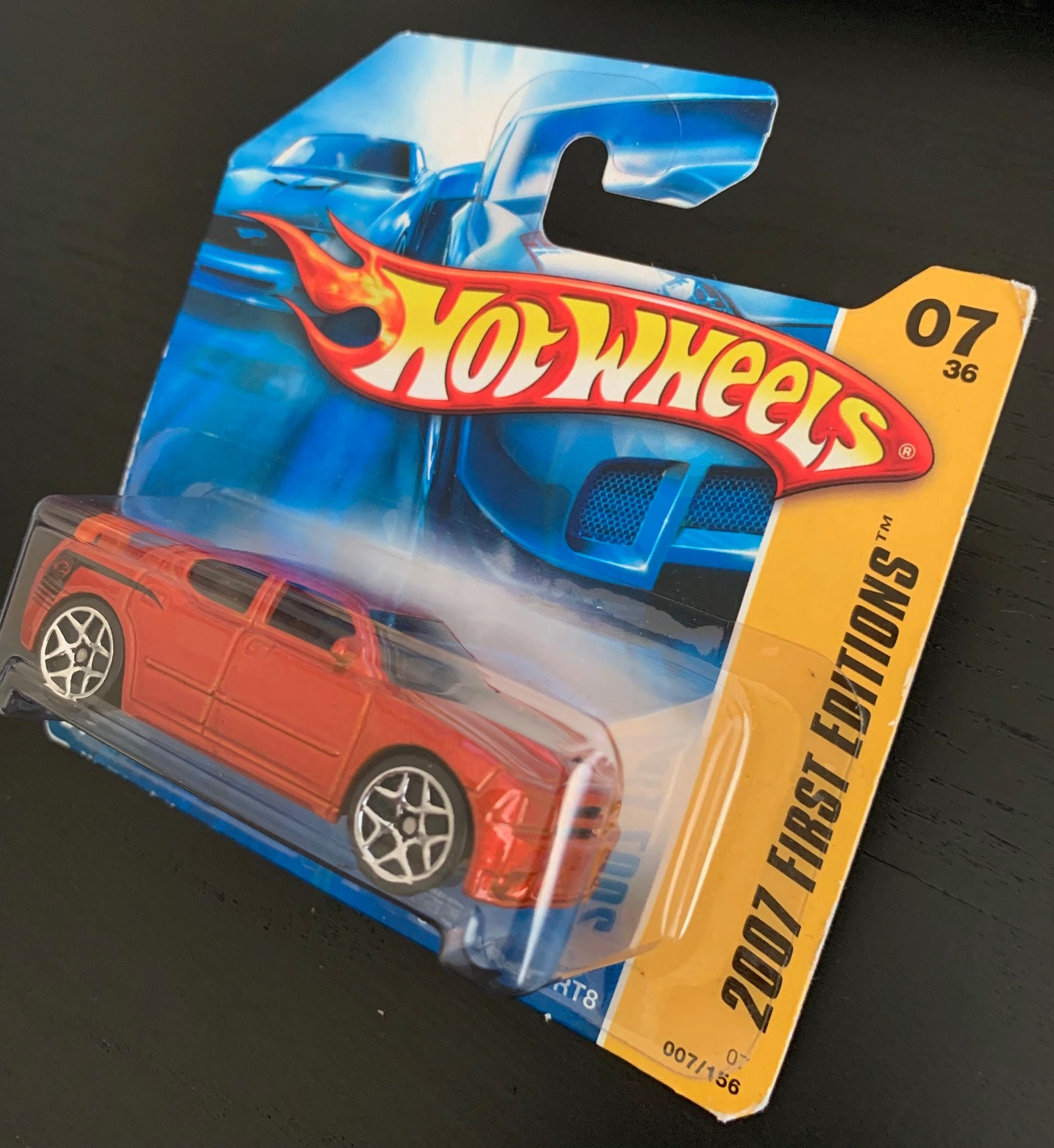 Hot Wheels Dodge Charger Srt8-orange With Black Stripe-2007 Short
