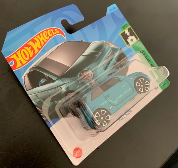 Hot Wheels Fiat 500e- Green With Black Interior-short Card-hard to