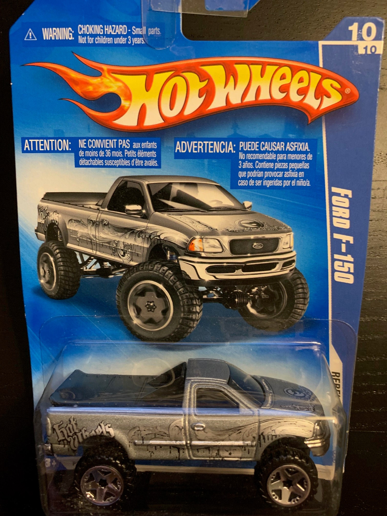 Hot Wheels 1997 Ford F-150- Matte Grey With Black Interior