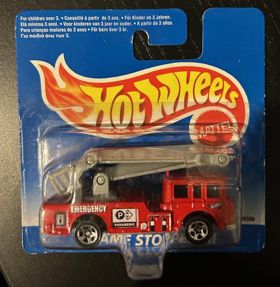Hot Wheels Flame Stopper II- Like ERF Simon Snorkel-corgi Cast-red