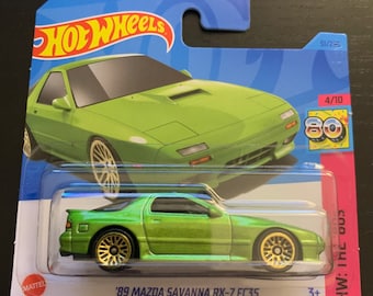 Hot Wheels 1989 Mazda Savanna RX-7 Fc35-green With Black Interior