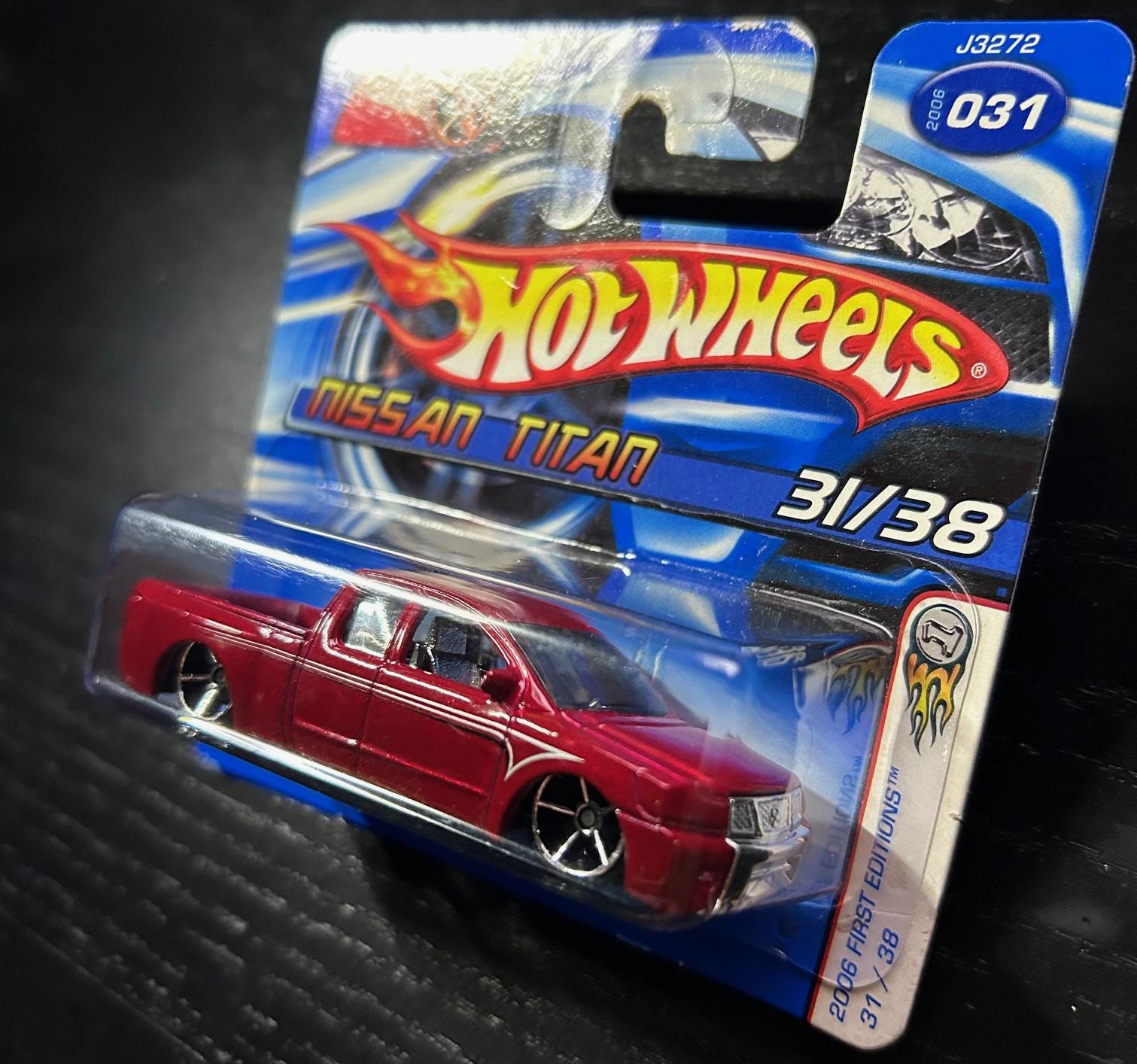 Hot Wheels Nissan Titan-burgundy/red With Chrome Interior-2006