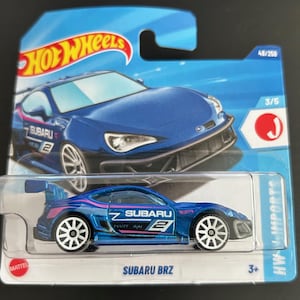 Hot Wheels Subaru BRZ Pandem-Blau mit weißen Rädern-kurze Karte-schwer zu finden Sammler-Miniatur-Modell 1/64