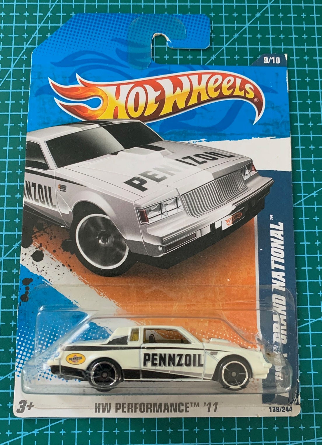 Hot Wheels Buick Grand National-white With Yellow Windows and