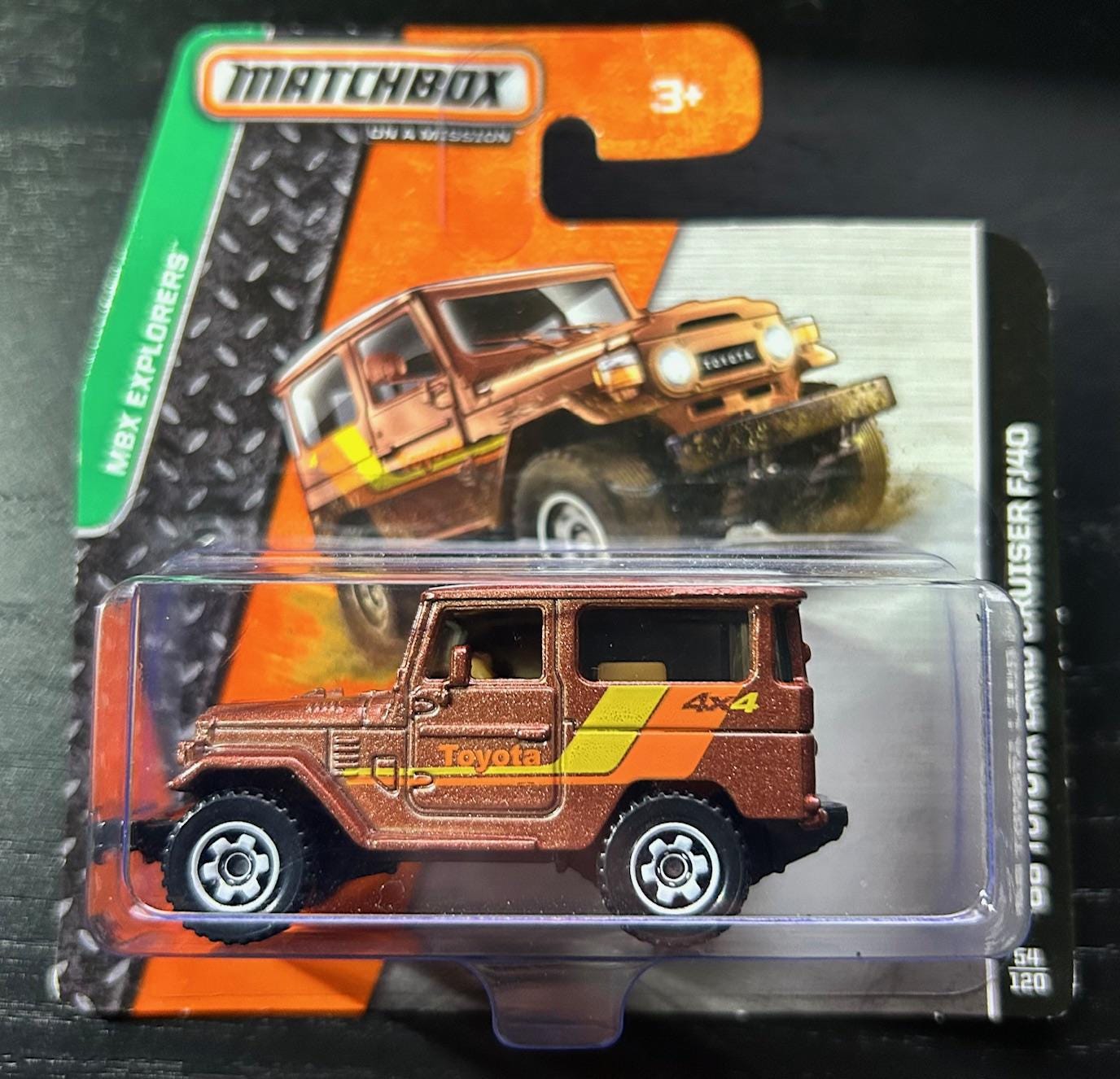 Matchbox 1968 Toyota Land Cruiser FJ40- Brown With White Roof