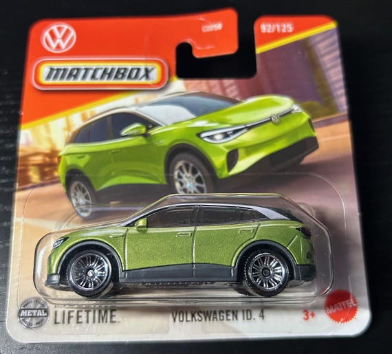 Matchbox Volkswagen ID 4- Green With Black Interior-short Card