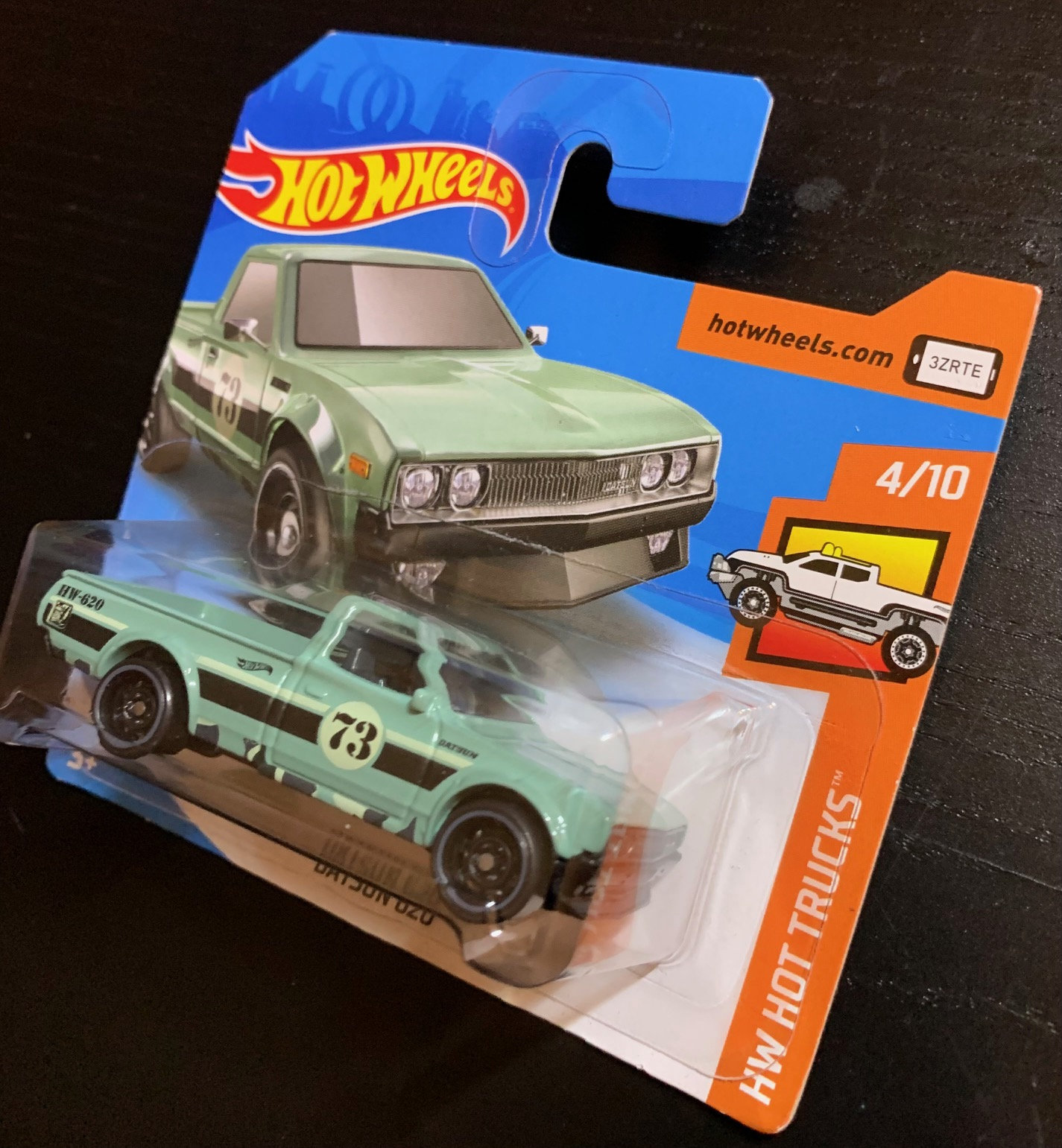 Hot Wheels Datsun 620 Nissan Pickup-turquoise/green-hw Hot Trucks