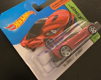 Hot Wheels 2014 Chevrolet C7 Corvette Stingray-red With Black