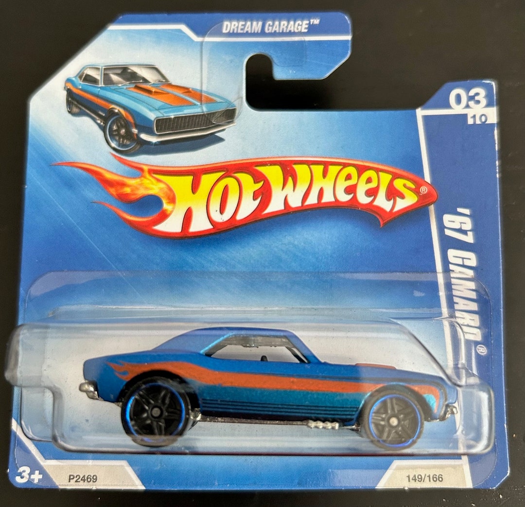 Hot Wheels 1967 Chevrolet Camaro-matte Blue With Orange Flames