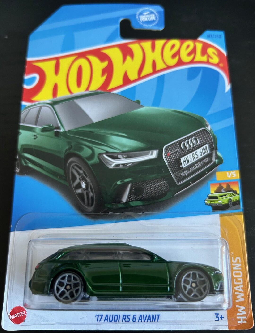 ホットウィール 2017 アウディ RS6 アバント - グリーン - ロング