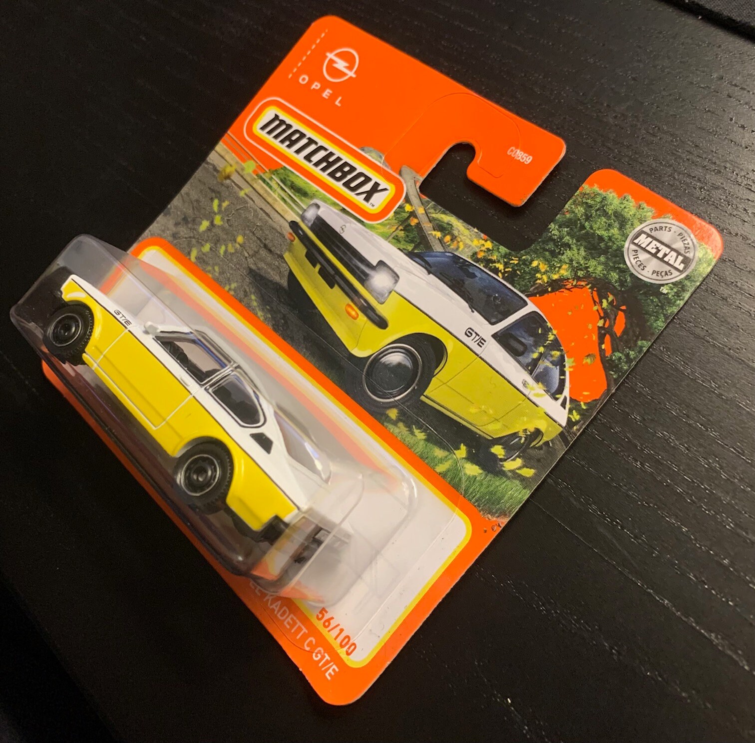 Matchbox 1975 Opel Kadett C GT/E- White and Yellow- Short