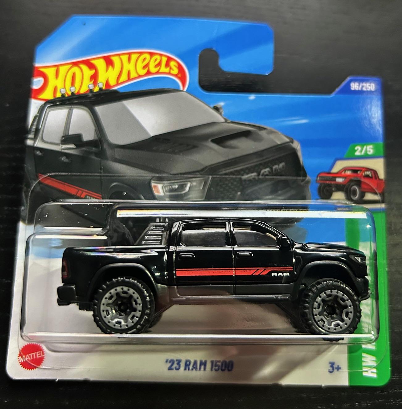 Hot Wheels 2023 Dodge Ram 1500 - Black With Black Interior- Short