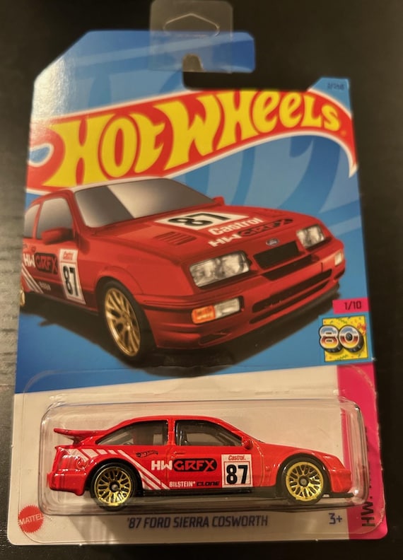 Hot Wheels 1987 Ford Sierra Cosworth-red With Gold Wheels-long