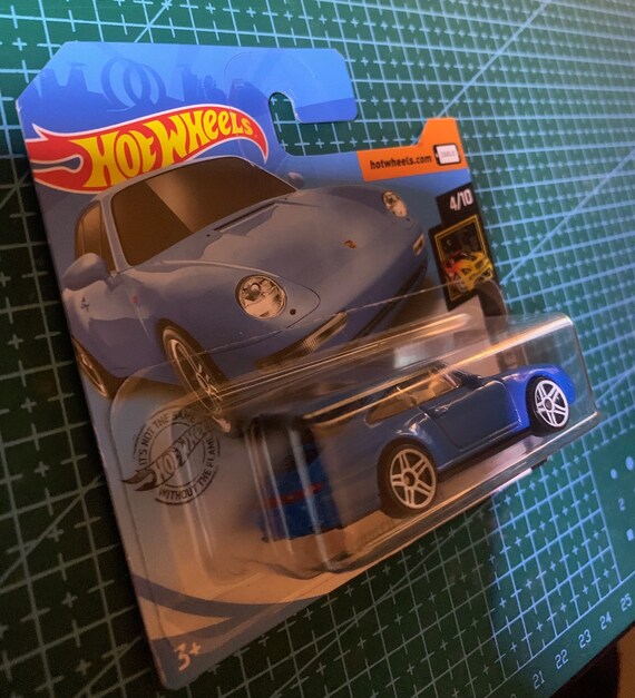 Hot Wheels 1996 Porsche Carrera-blue With White Wheels Short Card