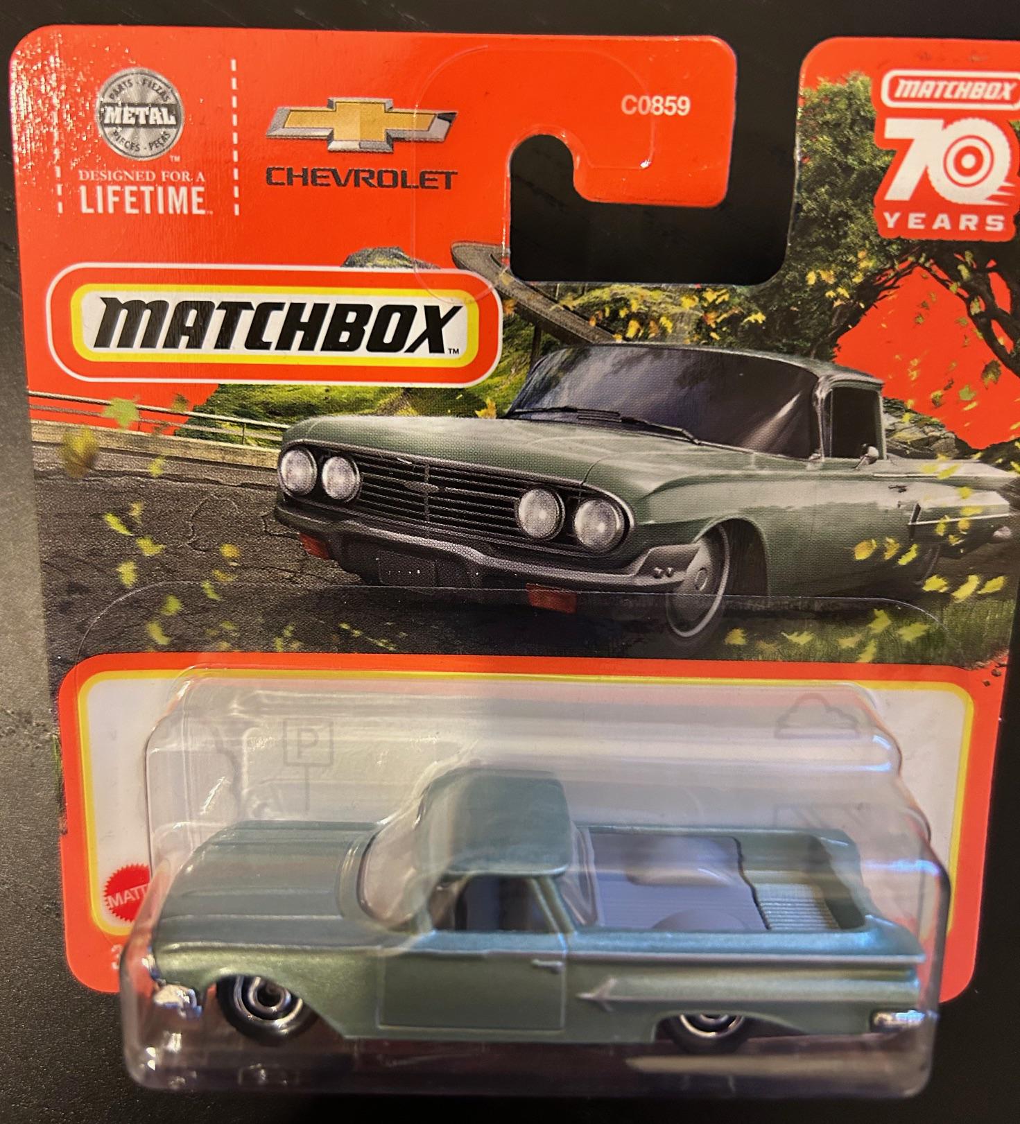 マッチボックス 1960 シボレー エルカミーノ - ライトグリーン、グレー