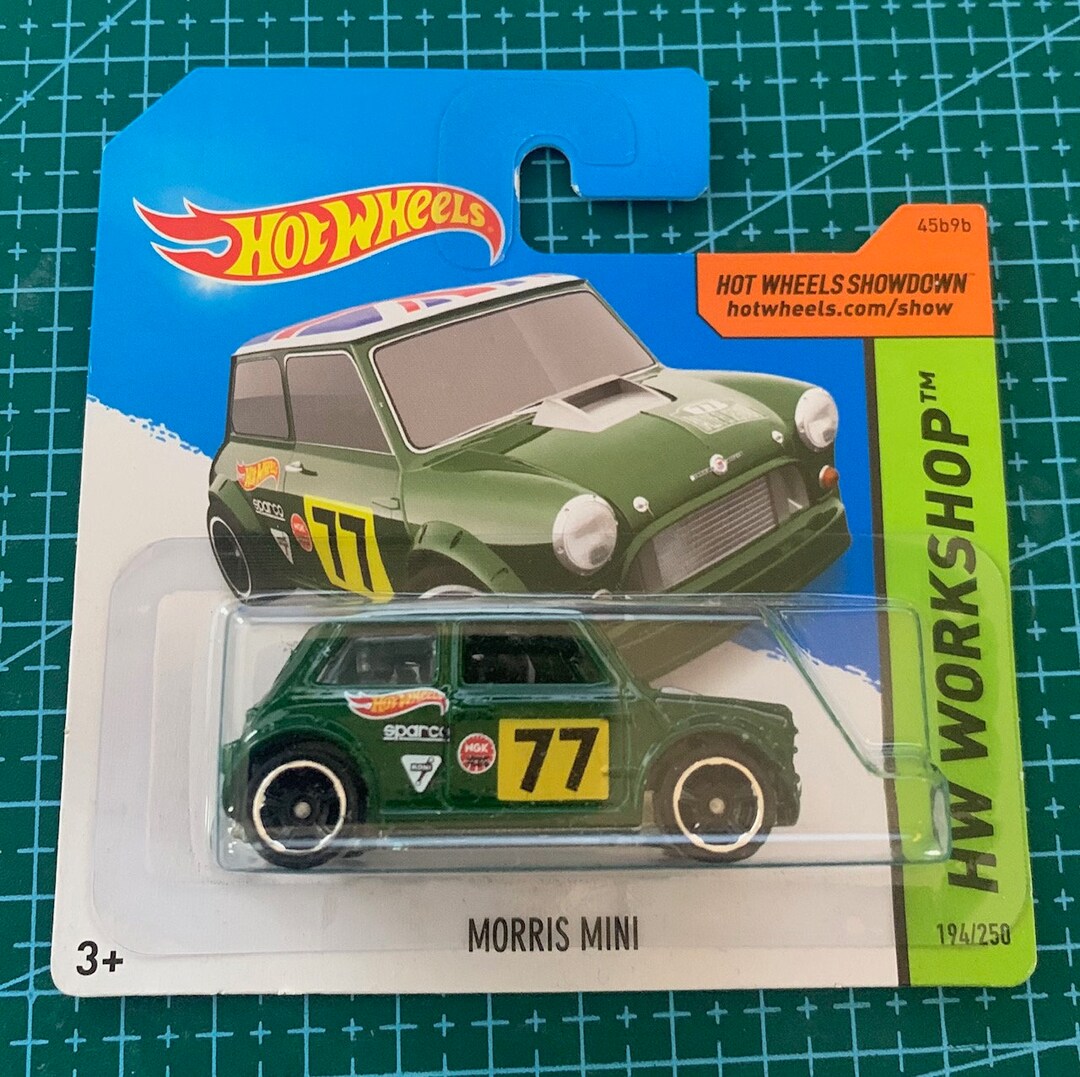 Hot Wheels Morris Mini Cooper-green With Union Jack Roof-short Card ...