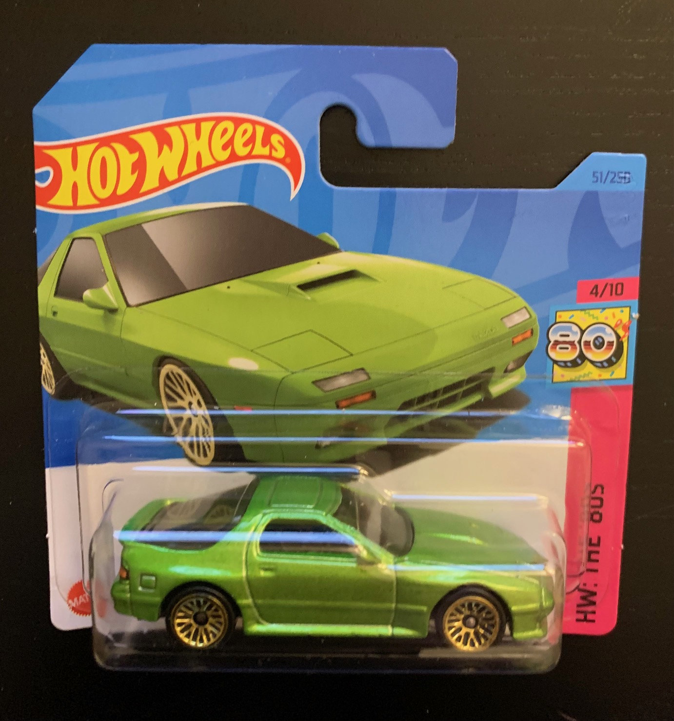 憧れの Hot Wheels Black With Fc35-green RX-7 Savanna Mazda 1989 ミニカー