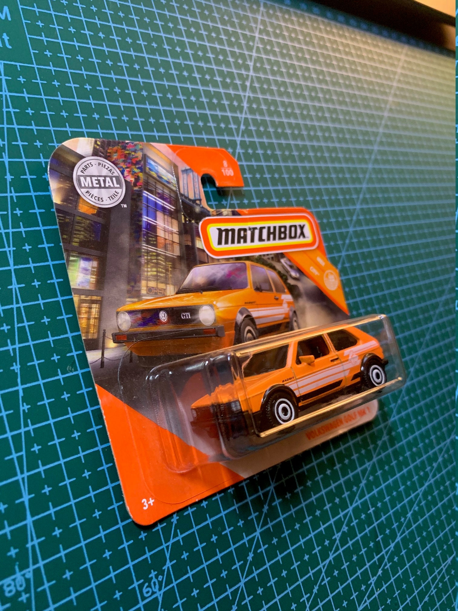 Matchbox Volkswagen Golf GTI Mk1-orange With Rabbit Decals-mbx City ...