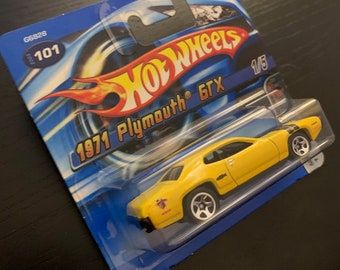 Hot Wheels 1971 Plymouth Gtx-yellow With Black Stripes-short Card