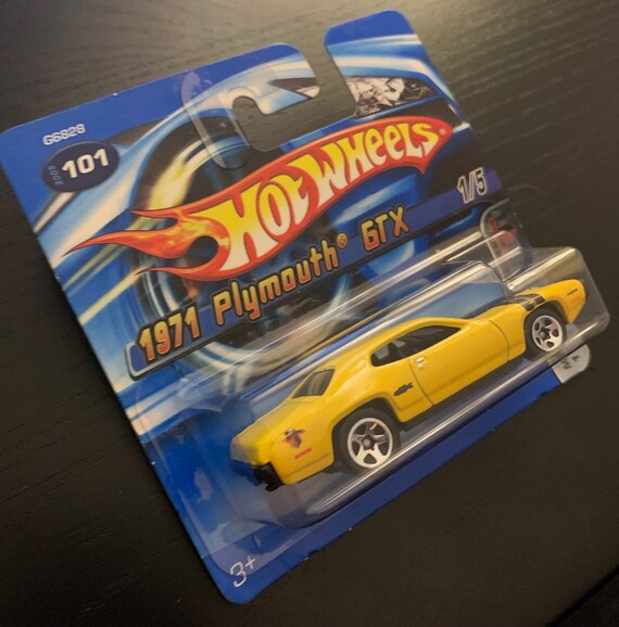 Hot Wheels 1971 Plymouth Gtx-yellow With Black Stripes-short Card