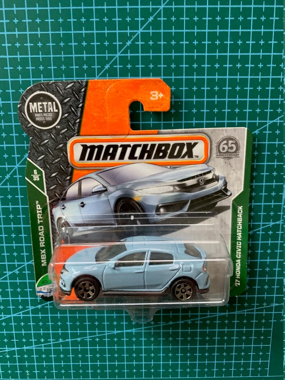 Matchbox 2017 Honda Civic Hatchback Pastel Grey mbx Road Trip Short Card hard to Find Collector Miniature Model 1 64 Etsy
