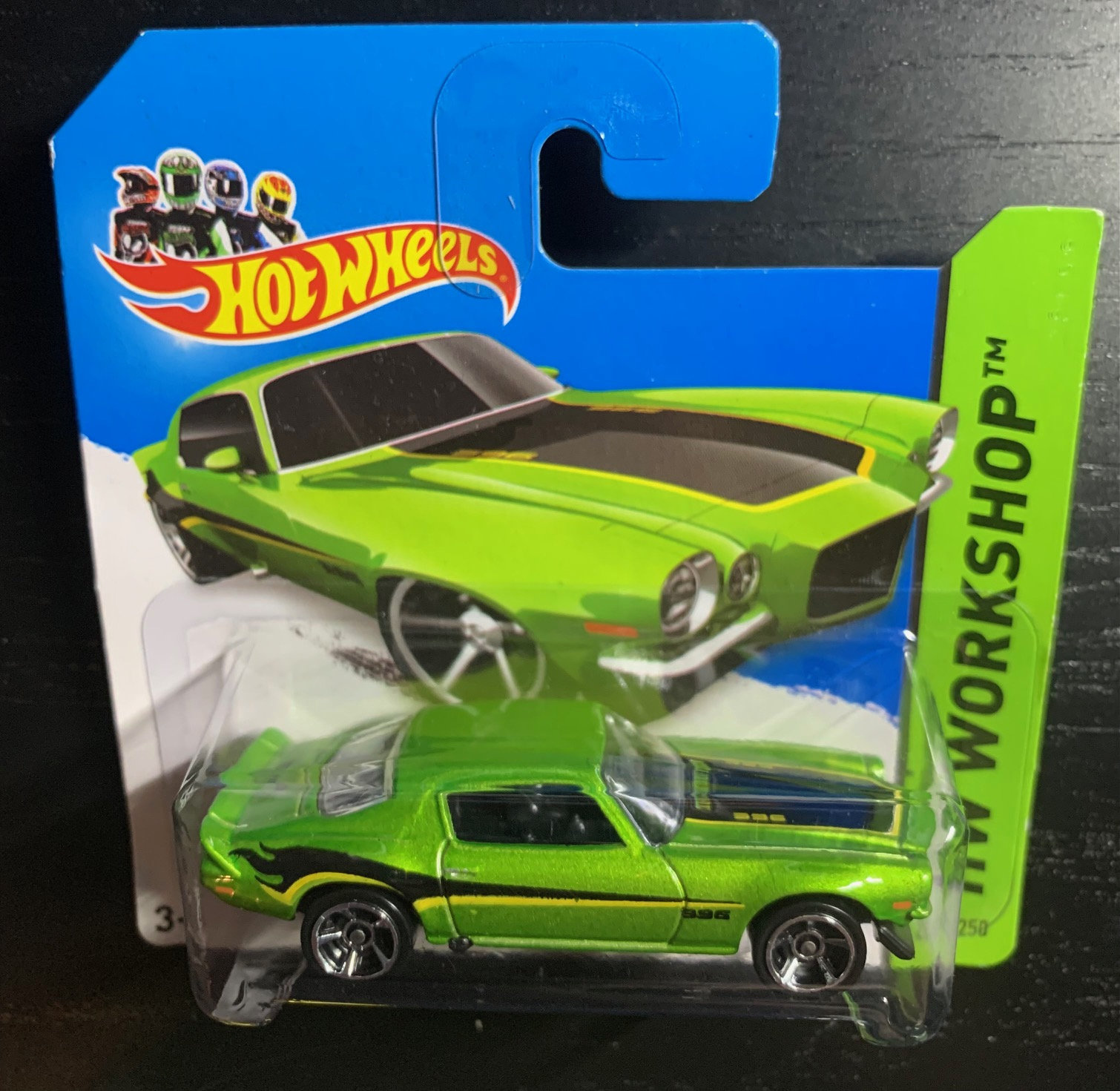 Hot Wheels 1970 Chevrolet Camaro-green With Black Stripe