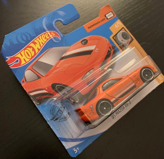 Hot Wheels 1995 Mazda RX-7 Orange -short Card- HW Turbo-hard to
