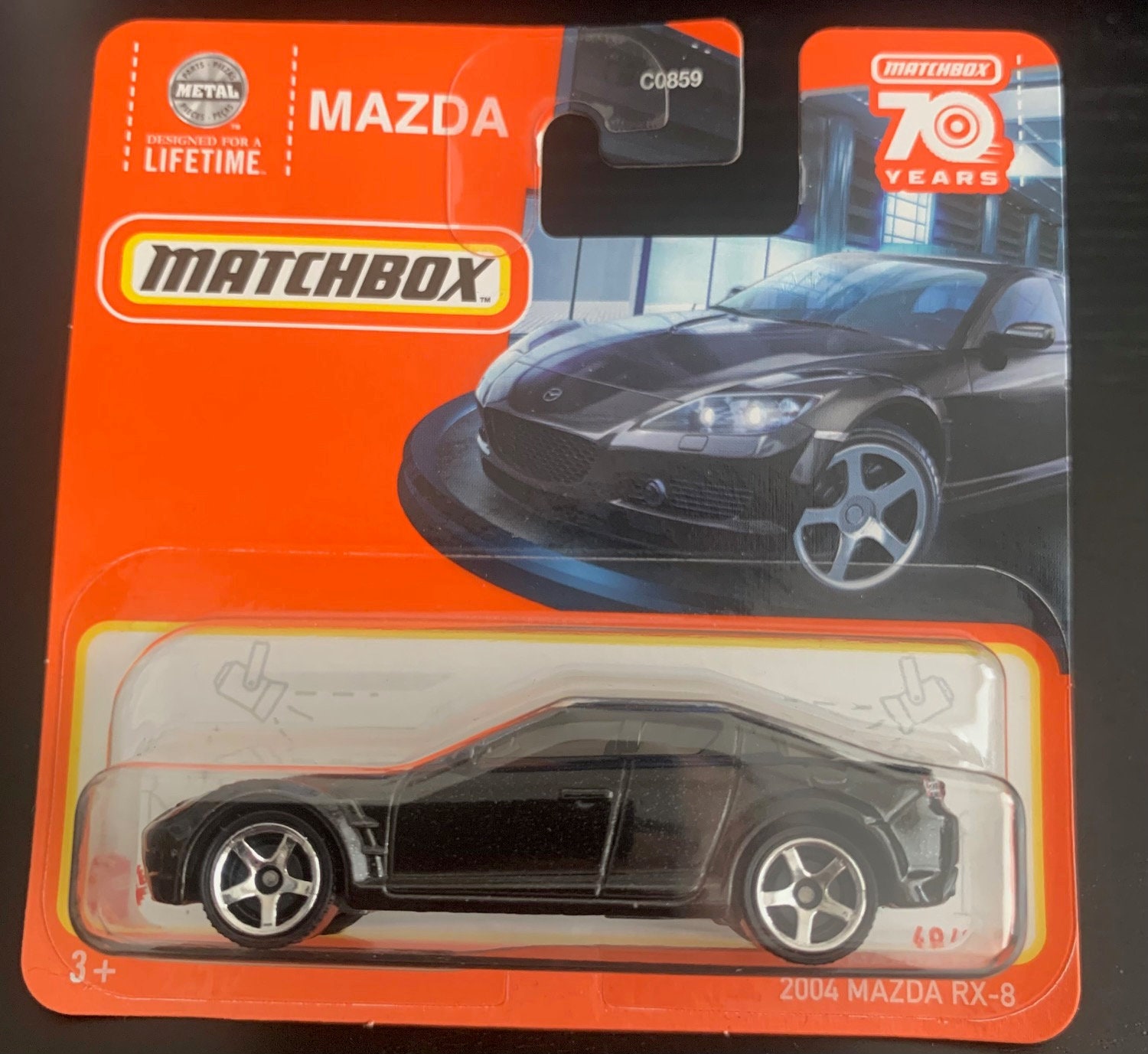 Matchbox 2004 Mazda Rx-8 -black With Black Interior-short Card