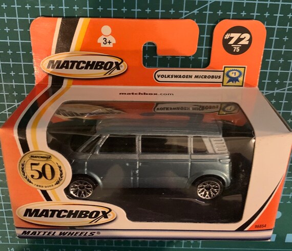 Matchbox Volkswagen Microbus 2 Tone Light Blue 2002 50th Anniversary Boxed hard to Find Collector Miniature Model 1 64 Etsy UK