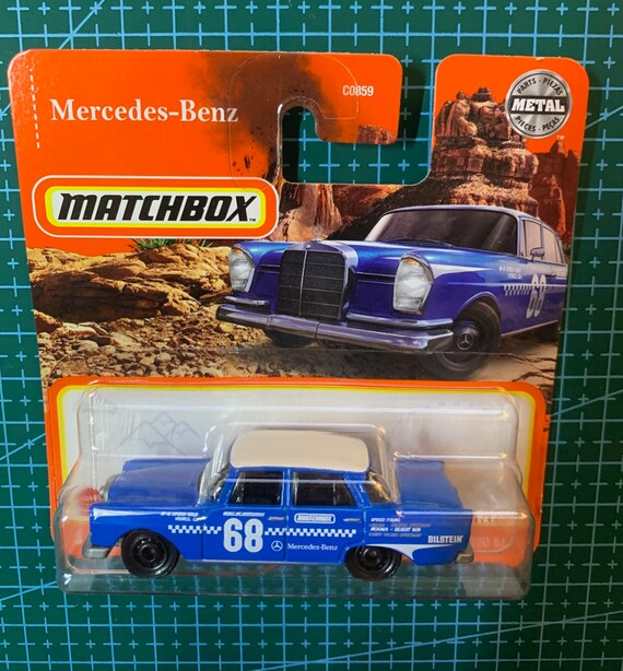 Matchbox 1962 Mercedes-benz 220 Se-blue With Black Wheels-short