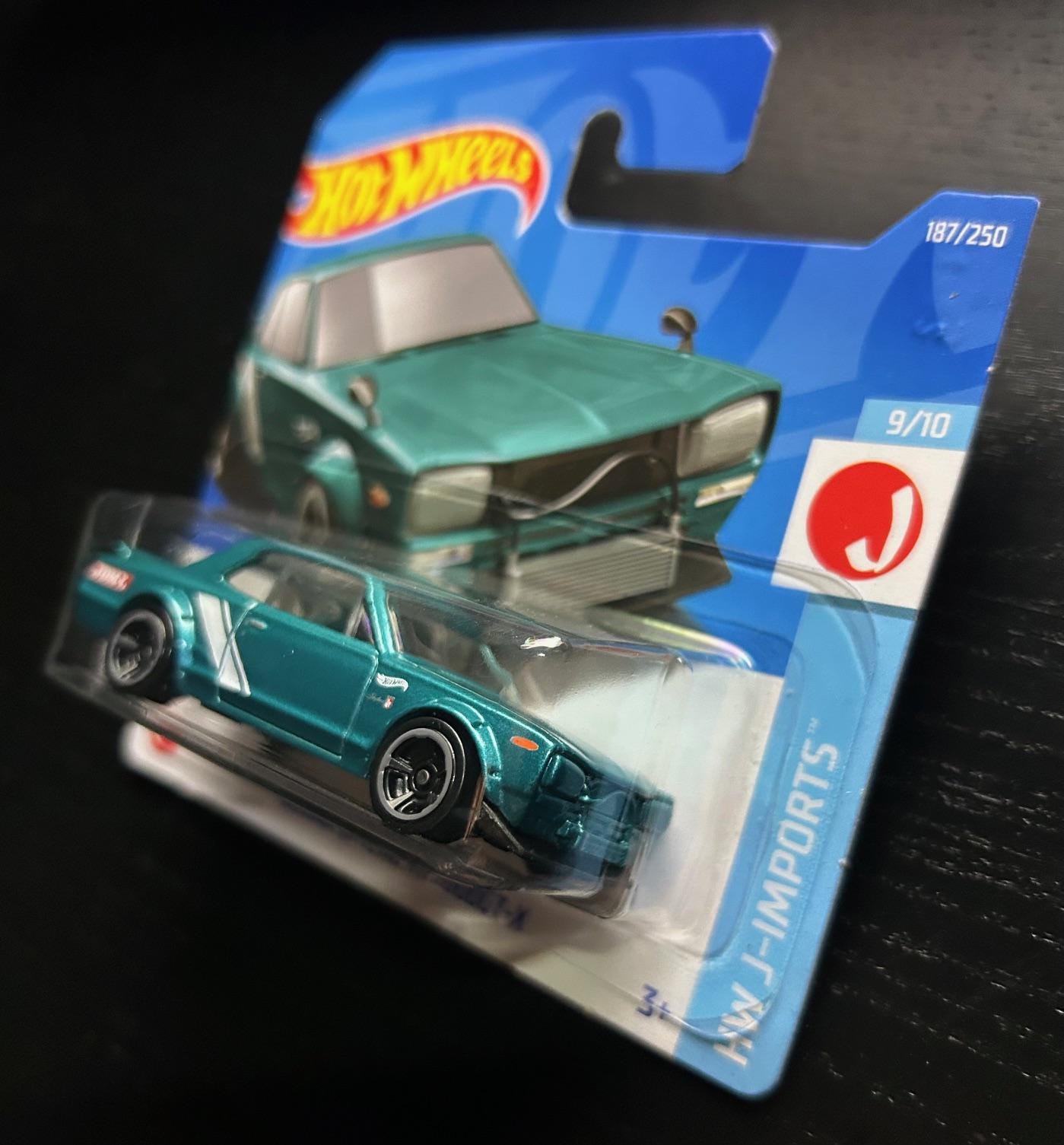 ホットウィール 1972 SKYLINE HT 2000GTR 左向き Hot Wheels 1972 Nissan Skyline HT 2000GT-X -teal/green With Black