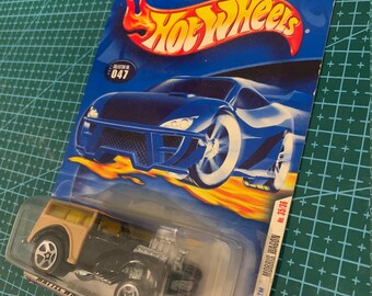 Hot Wheels Morris Wagon-Negro con amarillo Windows-2001