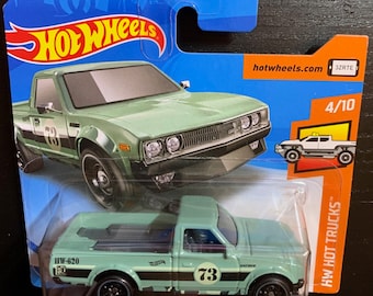 ホットウィール ダットサン 620 日産ピックアップ - ターコイズ