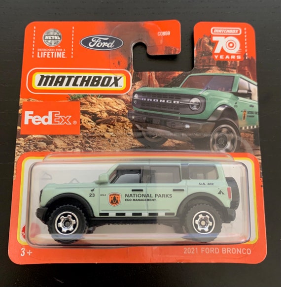 Matchbox 2021 Ford Bronco-green With Black Interior-national Parks