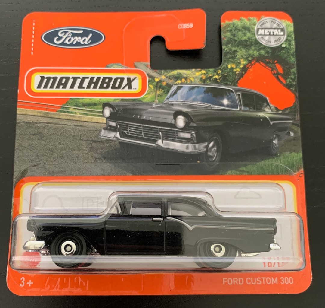 Matchbox 1957 Ford Custom 300 Coupe Black With Black Interiorshort