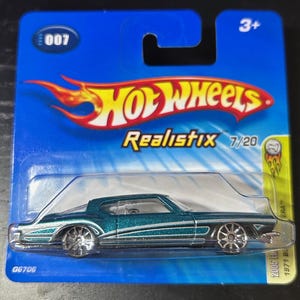 Hot Wheels 1971 Buick Riviera - Teal / Grün mit silbernen Abziehbildern - 2005 Short Card - schwer zu finden Sammler Miniatur Modell 1/64