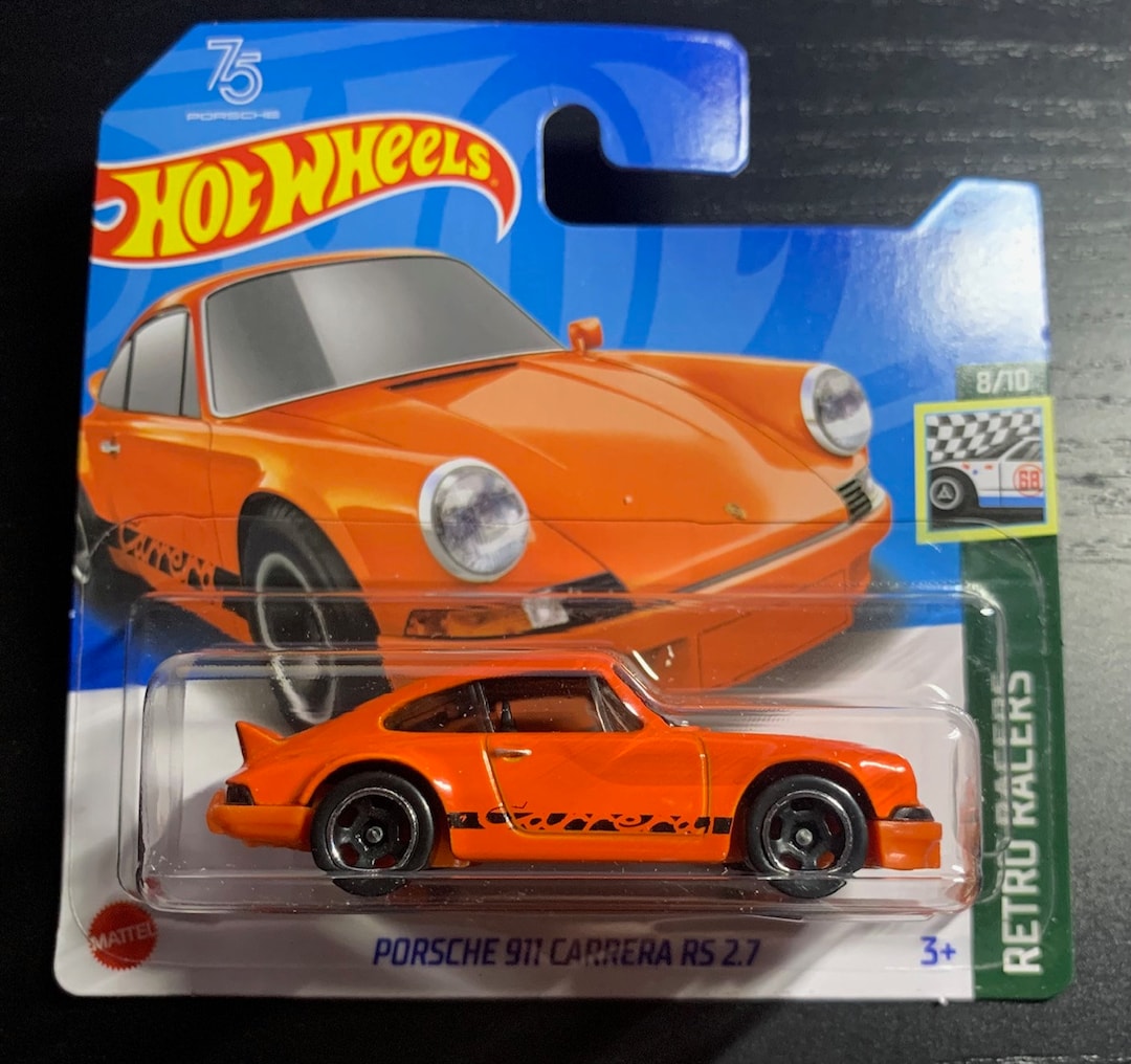 Hot Wheels Porsche 911 Carrera RS 2.7-orange With Black Interior