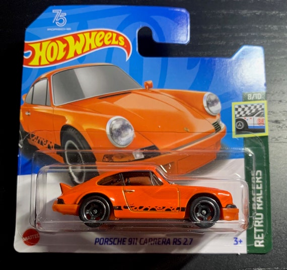 Hot Wheels Porsche 911 Carrera RS 2.7-orange With Black Interior
