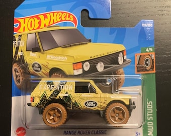 Hot Wheels Range Rover Classic-Crème With Black Interior-Short Card -Hard to Find Collector Miniature Model 1/64