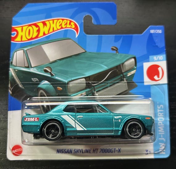 Hot Wheels 1972 Nissan Skyline HT 2000GT-X -teal/green With Black