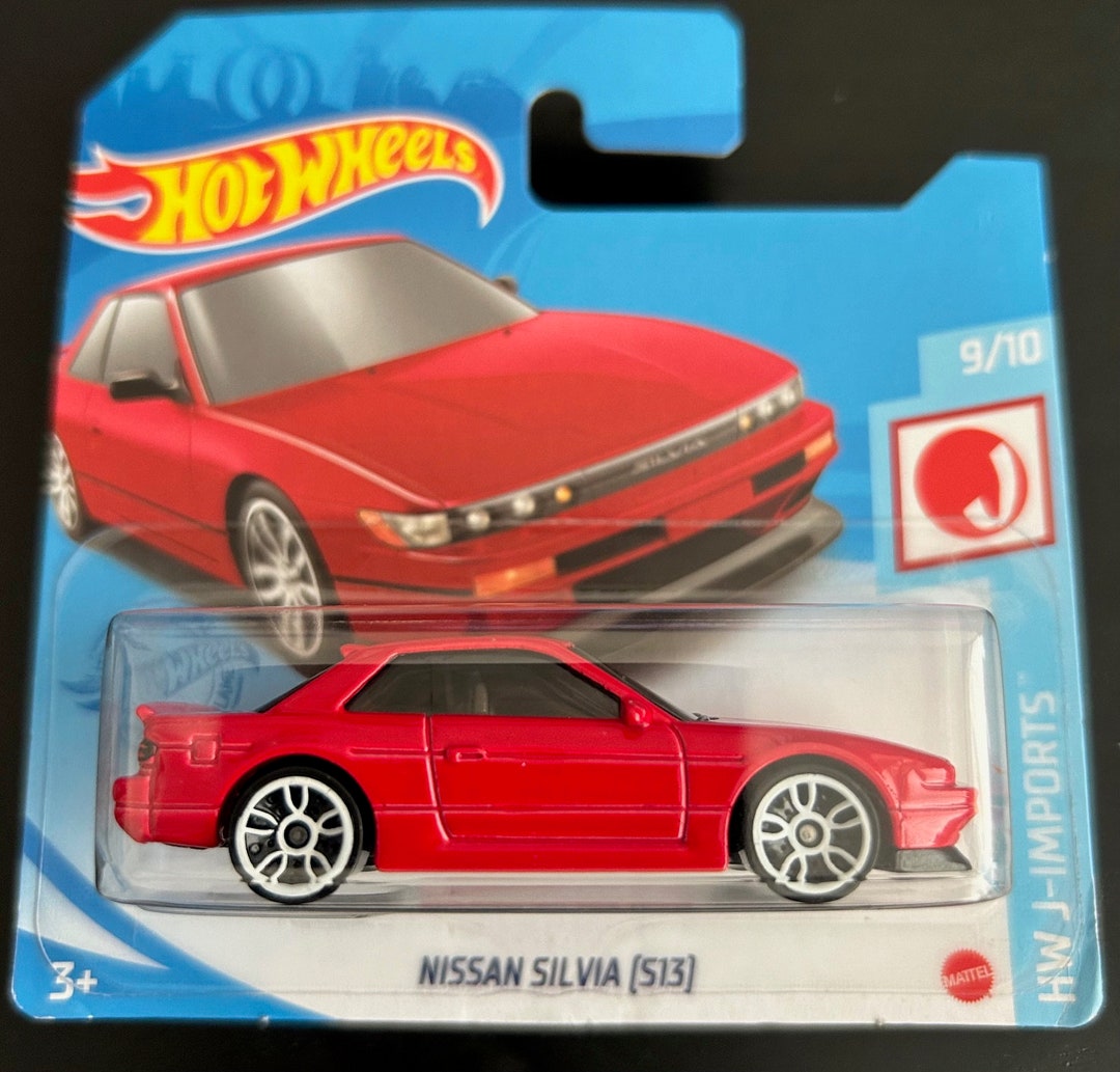 Hot Wheels Nissan Silvia (s13)-red With Black Interior-short Card -hard ...