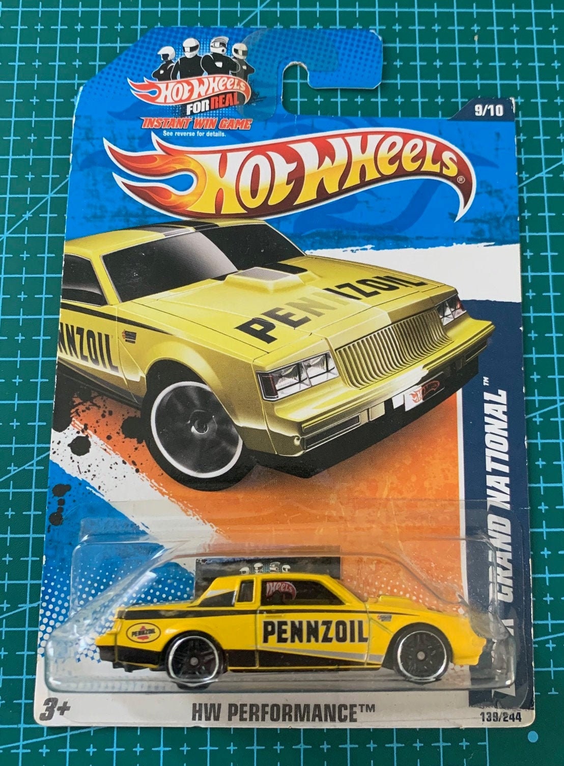 Hot Wheels Buick Grand National-yellow With Black Stripes -2011 HW