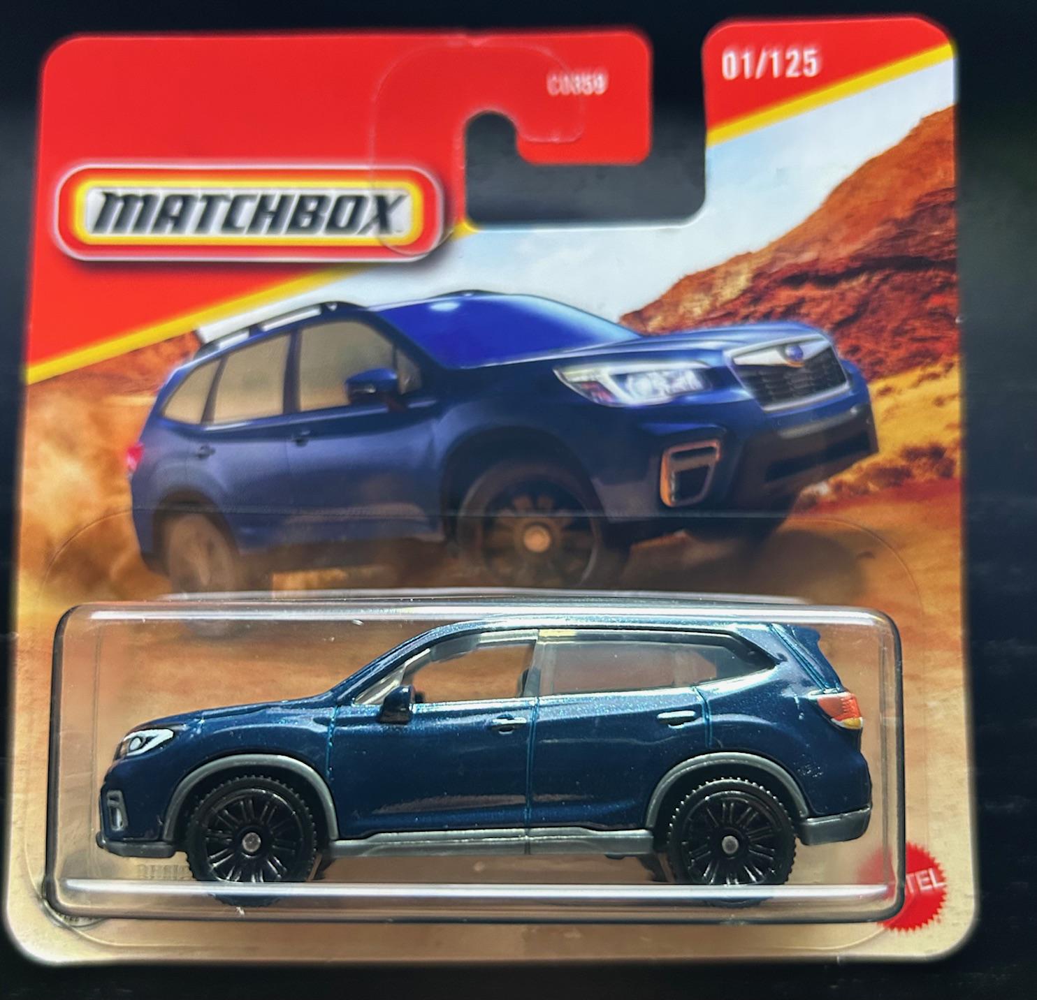 Matchbox 2019 Subaru Forester-Blue With Black Wheels-Short Card-Hard to Find Collector Miniature Model 1/64
